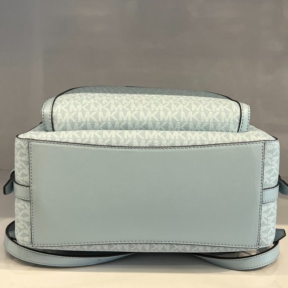 Michael Kors Jaycee Large Backpack MK Blue Pale Ocean - Picture 5 of 8